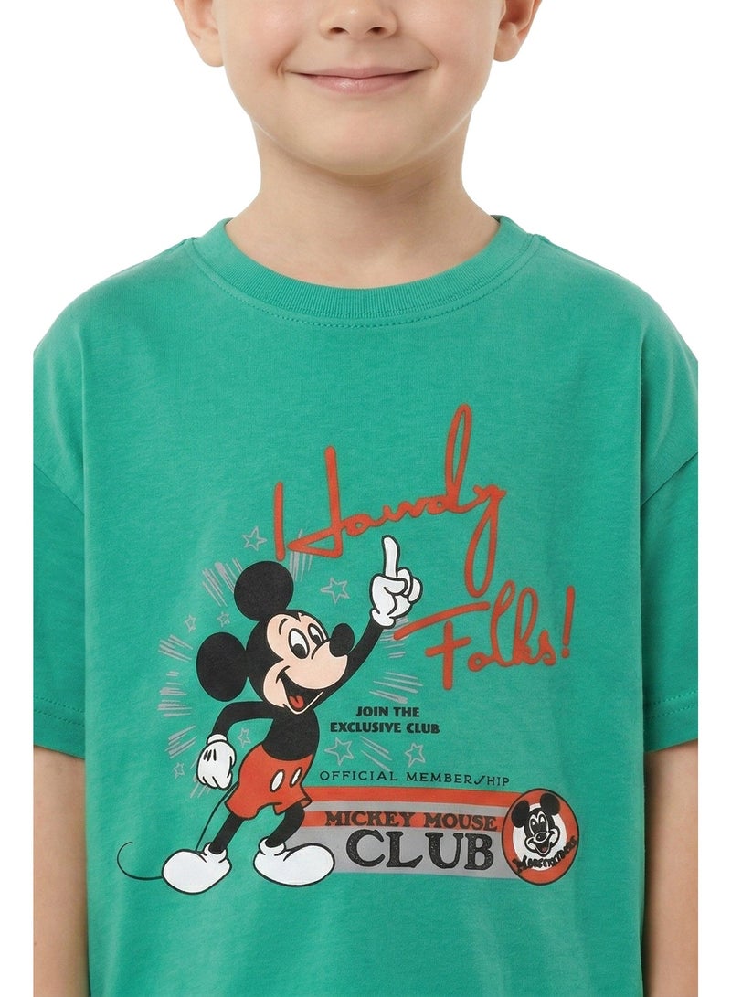 Disney تي شيرت بأكتاف منخفضة بحجم كبير للأولاد الصغار من ميكي ماوس - Image 3