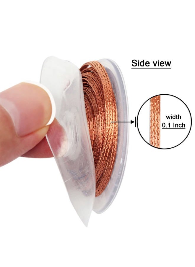 Lesnow solder wick braid 10ft Length Desoldering Wick Braid Remover Tool Solder Sucker 1 piece No-Clean soldering Wick Wire Roll and Disassemble Electrical Components - Image 3