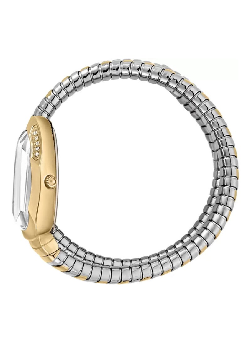 Just Cavalli ساعة جاست كافالي للنساء بتصميم ثعبان بقرص أبيض وسوار ثنائي اللون - JC1L209M0065 - Image 2