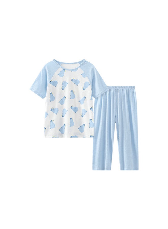 Red Bean Children'S Cotton Summer Thin Air-Conditioning Suit Boys And Girls Short-Sleeved Set Big Children'S Home Wear 3353 130 - Image 5