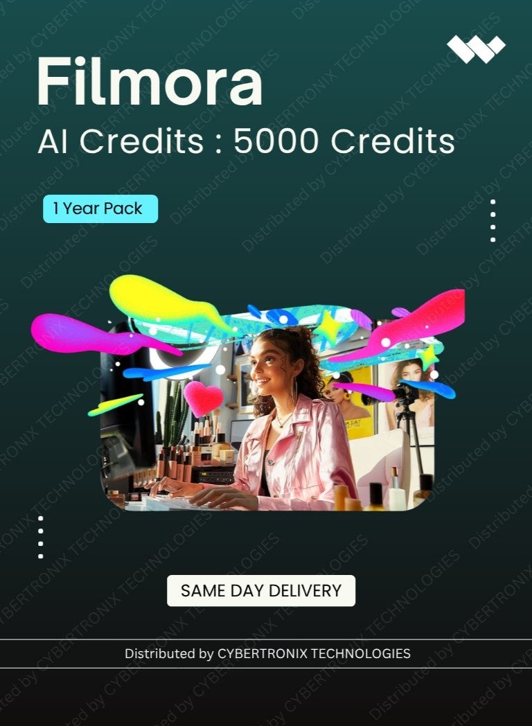 Filmora AI Credits: 5000 Credits |1 Year | Digital License | Same Day Delivery