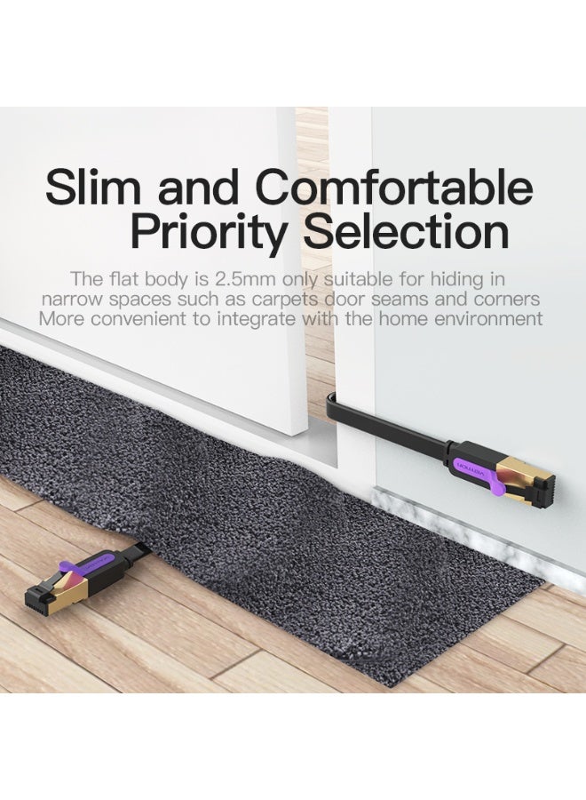 VENTION Flat Cat.7 Patch Cable 0.5M Black Model # ICABD - Image 3