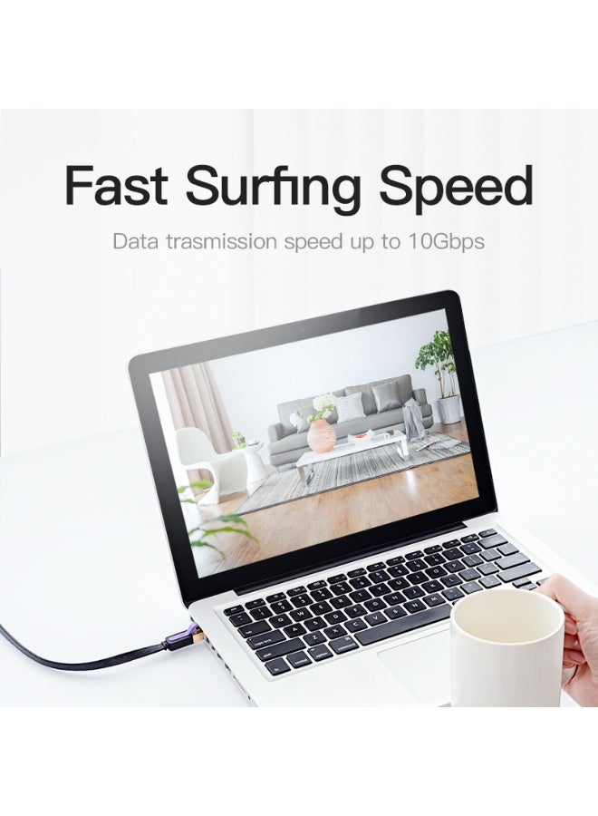 VENTION Flat Cat.7 Patch Cable 0.5M Black Model # ICABD - Image 4