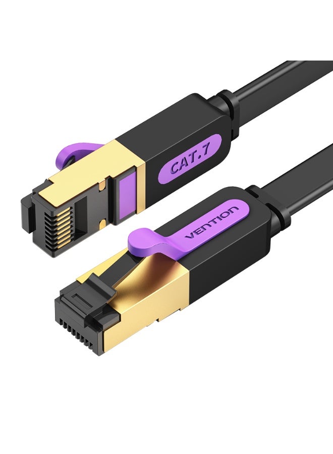 VENTION Flat Cat.7 Patch Cable 0.5M Black Model # ICABD - Image 1