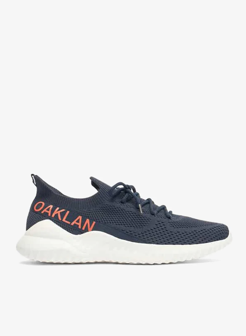 Men Logo Print Slip-On Sports Shoes with Pull Tabs