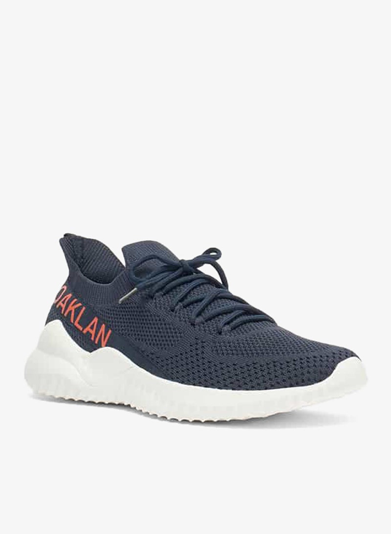 Oaklan by Shoexpress Men Logo Print Slip-On Sports Shoes with Pull Tabs - Image 3