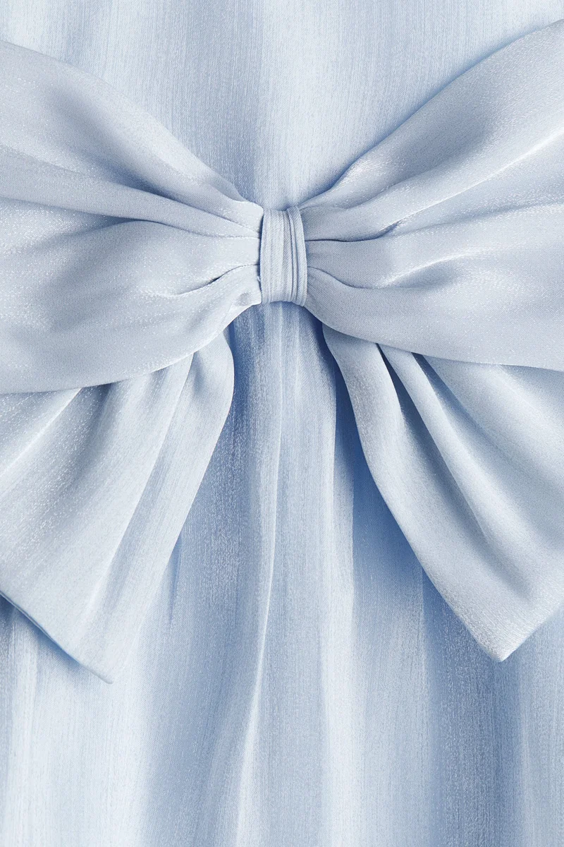 H&M Bow-detail organza dress