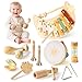 ROBUD Toddler Musical Instruments Montessori Wooden Baby Musical Toys Neutral Colors Musical Toys for Toddlers 13 Educational Percussion Set for Boys and GirlsStar and Moon Theme - Image 2