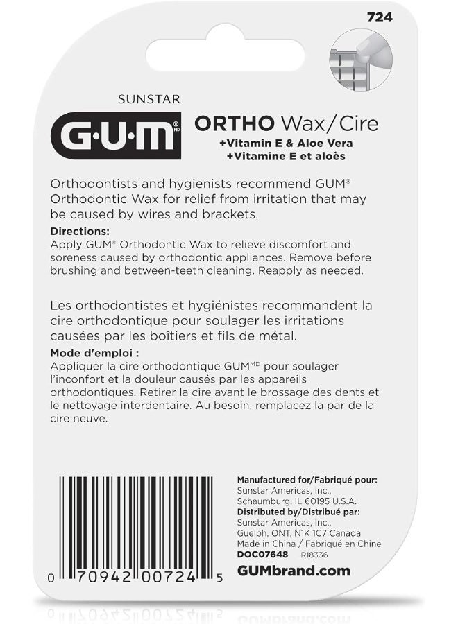 GUM Orthodontic Wax, Mint with Vitamin E and Aloe Vera (Pack of 6) - Image 3