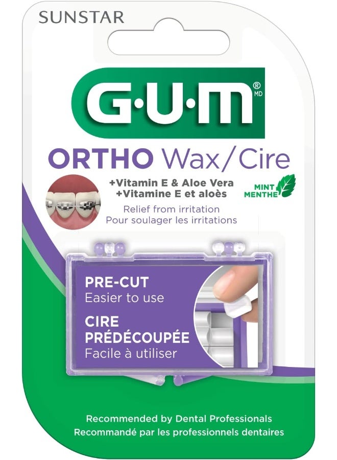 GUM Orthodontic Wax, Mint with Vitamin E and Aloe Vera (Pack of 6) - Image 2