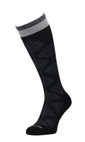 Sockwell Women's Full Floral Moderate Graduated Compression Sock Wide Calf Fit, Black - M/L - Image 3