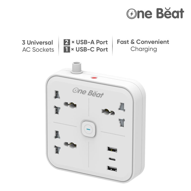 One Beat OB-20332-B Type C Charging & Surge Protection Box 3 Plus - Image 4