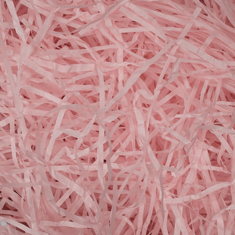 JIWINNER 8 oz (1/2 LB) Cut Paper Shred Filler for Gift Baskets, Easter Basket Grass, Light Pink Paper Filler for Gift Wrapping, Crafting Activities, Weddings, Boxes Filler, Basket Filler, Anniversaries - Image 1