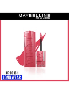 MAYBELLINE NEW YORK SuperStay Vinyl Ink Longwear Transfer Proof Gloss Lipstick, 145 Rogue, Pink Mix  - Image 1