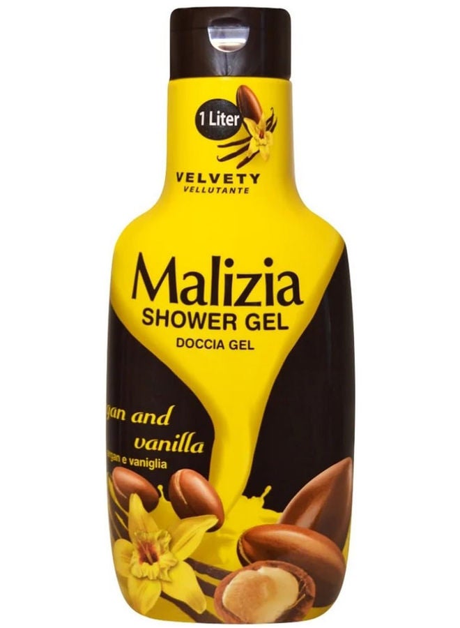 Malizia Shower Gel Argan & Vanila 1000ml - Image 1