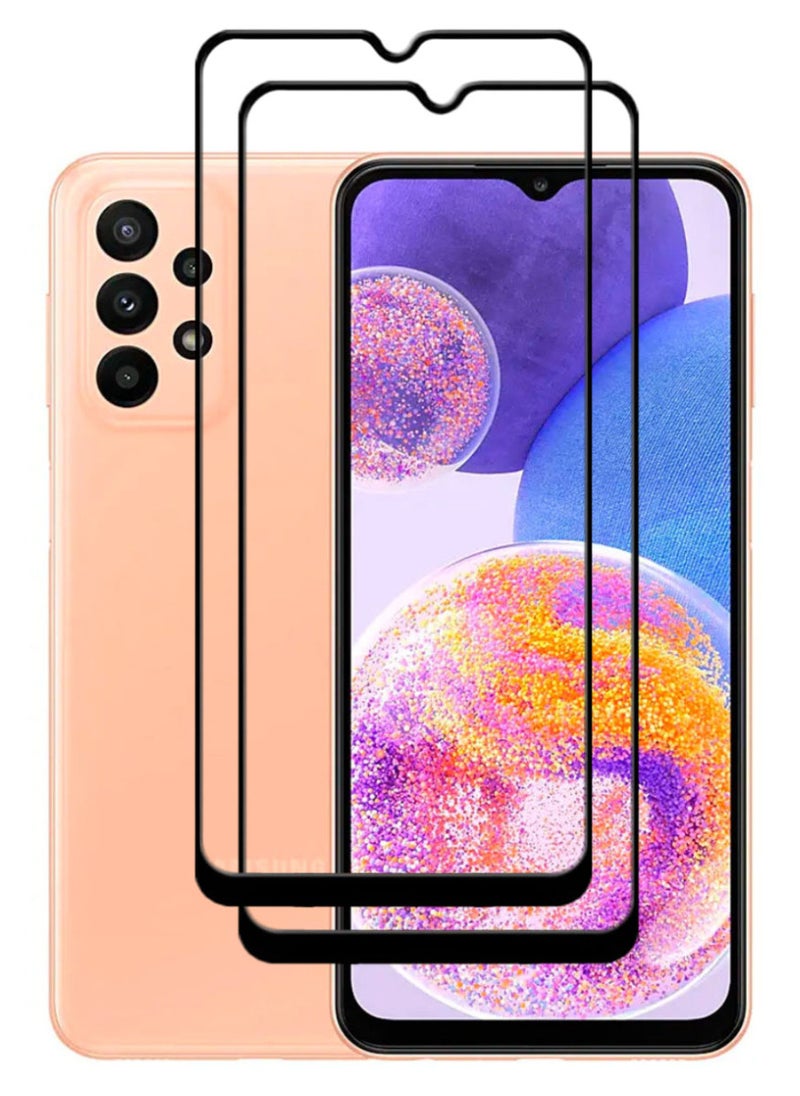 ACLIX 2 Pieces Antistatic ESD Dustproof Premium Quality High Definition Tempered Glass Screen Protector Designed For Samsung Galaxy A23 - Image 1