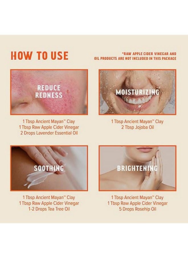 Red by Kiss Kiss Ancient Mayan Indian Healing Clay 100% Natural For Deep Facial And Pore Cleansing Deep Hair Conditioning (8 Oz.)  - Image 5