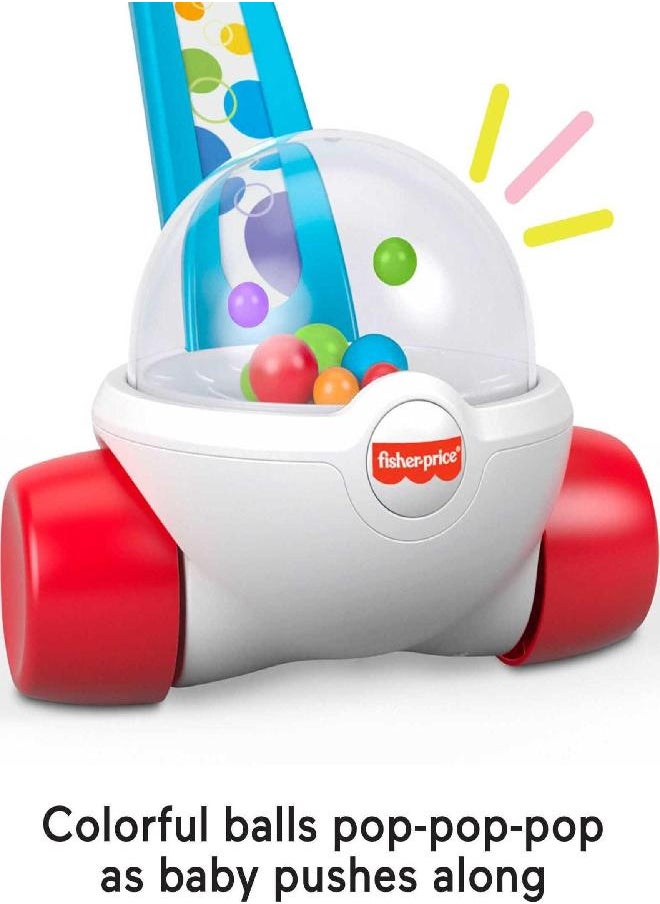 Fisher-Price - Fisher-Price Corn Popper Baby Toy, Toddler Push Toy with Ball-Popping Action for 1 Year Old and Up, 2-Piece Assembly, Blue - Image 1