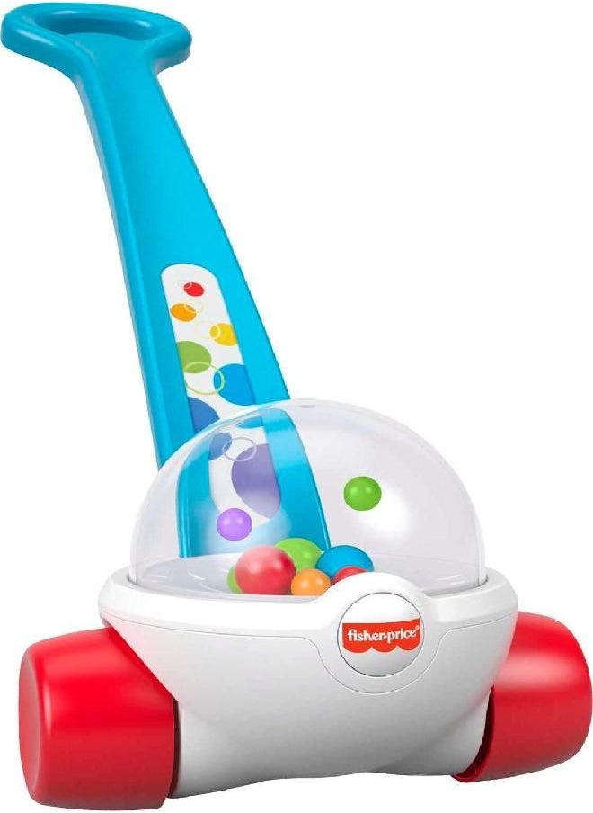 Fisher-Price - Fisher-Price Corn Popper Baby Toy, Toddler Push Toy with Ball-Popping Action for 1 Year Old and Up, 2-Piece Assembly, Blue - Image 1