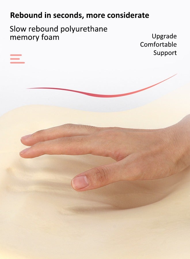 وسادة مسند رأس للرقبة في مقعد السيارة وسادة رقبة للسيارة للقيادة مع وسادة مسند رأس من الإسفنج الذكي لتخفيف آلام الرقبة وسادة دعم مريحة للرقبة أثناء السفر لمقعد السيارة (رمادي) - Image 5