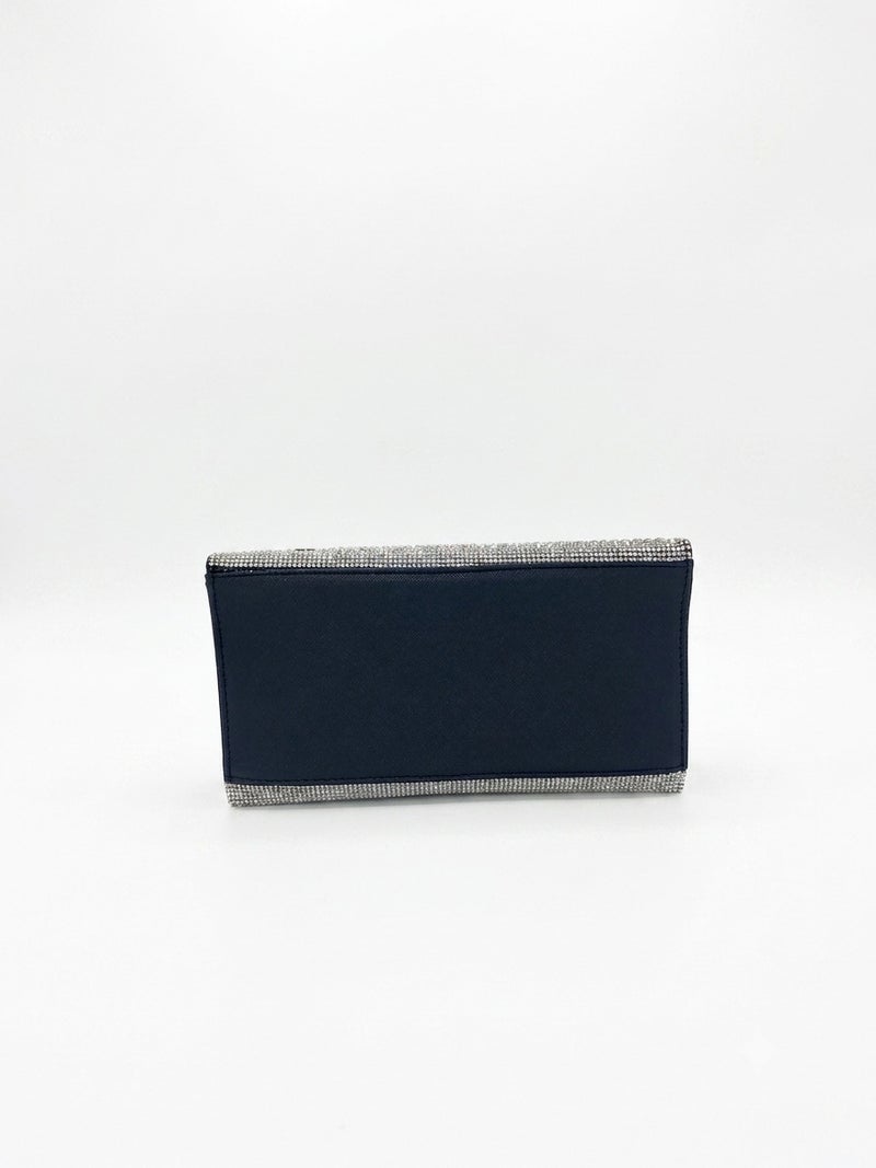 Viny Women's Crystal Rhinestone Envelope Clutch – Fully Embellished with Detachable Chain Strap - Image 3