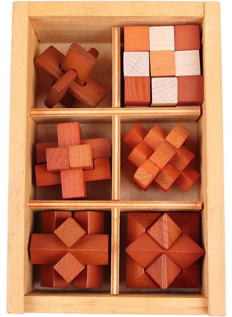 سوفام ألعاب خشبية من أحجية أحجية الدماغ الثلاثية الأبعاد لاختبار الذكاء للبالغين من أجل فك الأحجية - Image 1