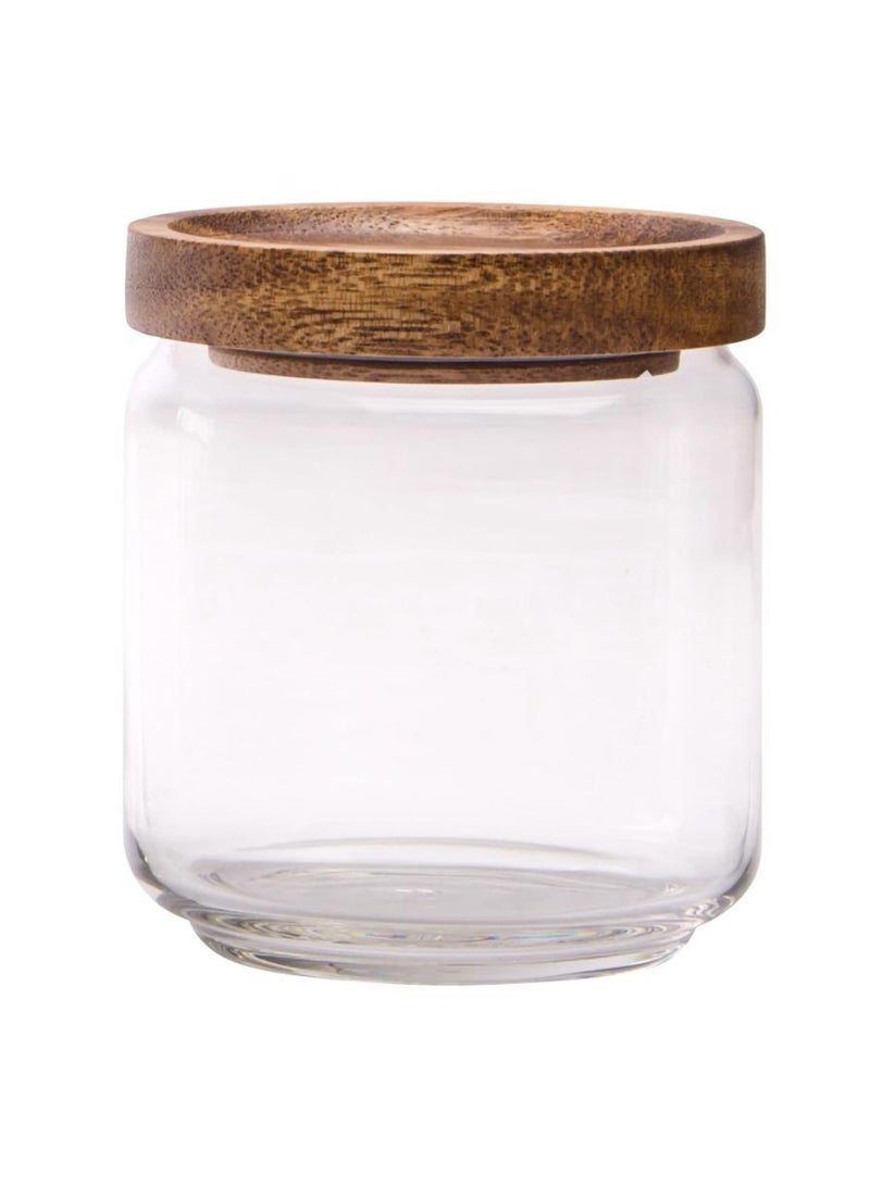 BILLI Billi Glass Canister W Wooden Lid 500 Ml 