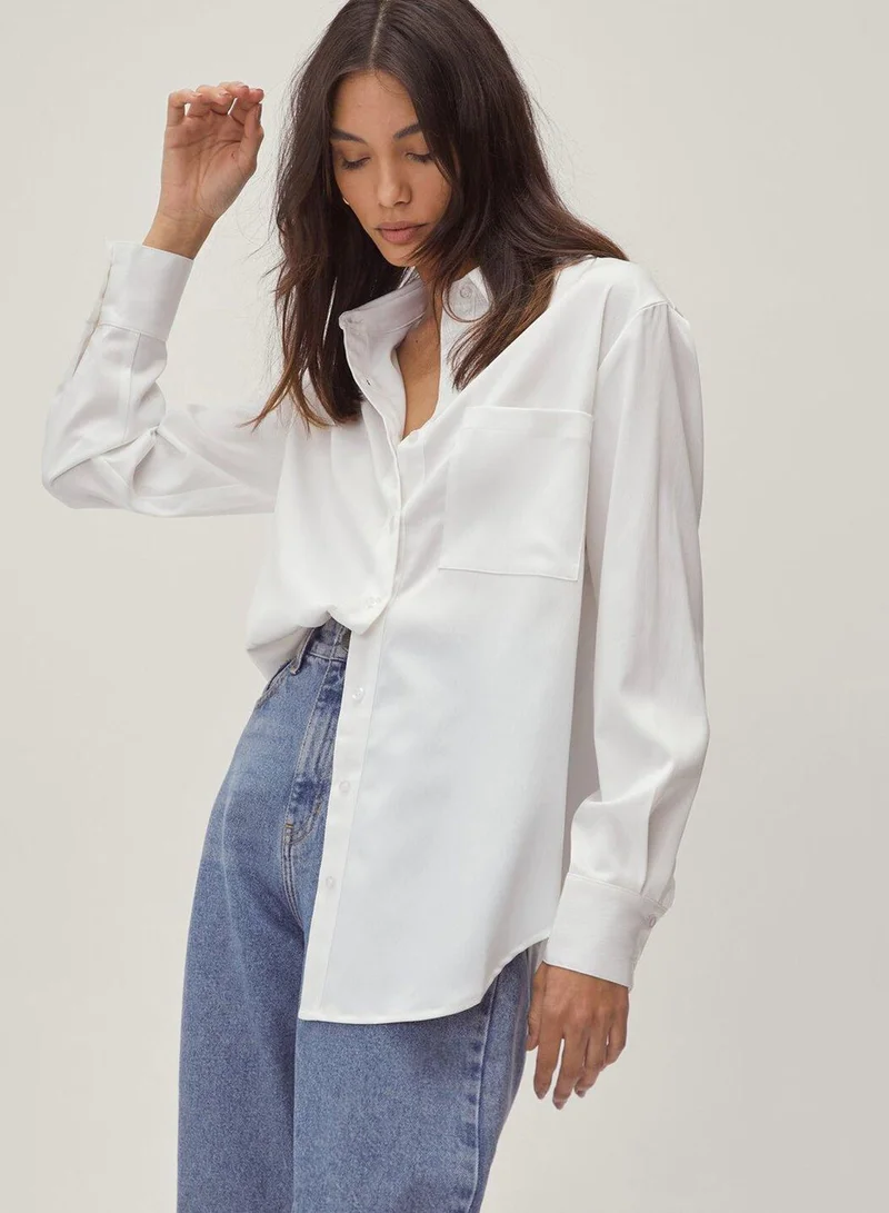 NASTY GAL Oversized Button Down Shirt