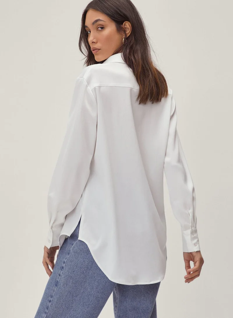 NASTY GAL Oversized Button Down Shirt