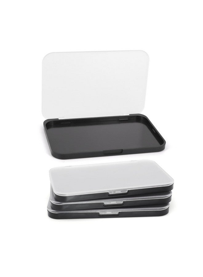 AJLTPA Magnetic Makeup Palette with Frosted Clear Top, 3Pack Empty Eyeshadow Dispensing Storage Box with 60Pcs Adhesive Metal Stickers for DIY Cosmetics Blush Powder-6.69"X4.41"Palette - Image 1