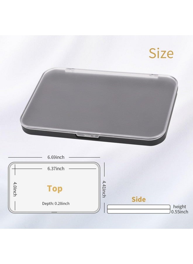 AJLTPA Magnetic Makeup Palette with Frosted Clear Top, 3Pack Empty Eyeshadow Dispensing Storage Box with 60Pcs Adhesive Metal Stickers for DIY Cosmetics Blush Powder-6.69"X4.41"Palette - Image 2