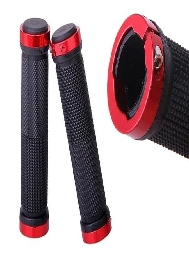Ilsha® Pair Cycling Lock-on Anti-Slip Bicycle Handlebar Handle Grip for MTB Black (Ring Color May Vary) - Image 5