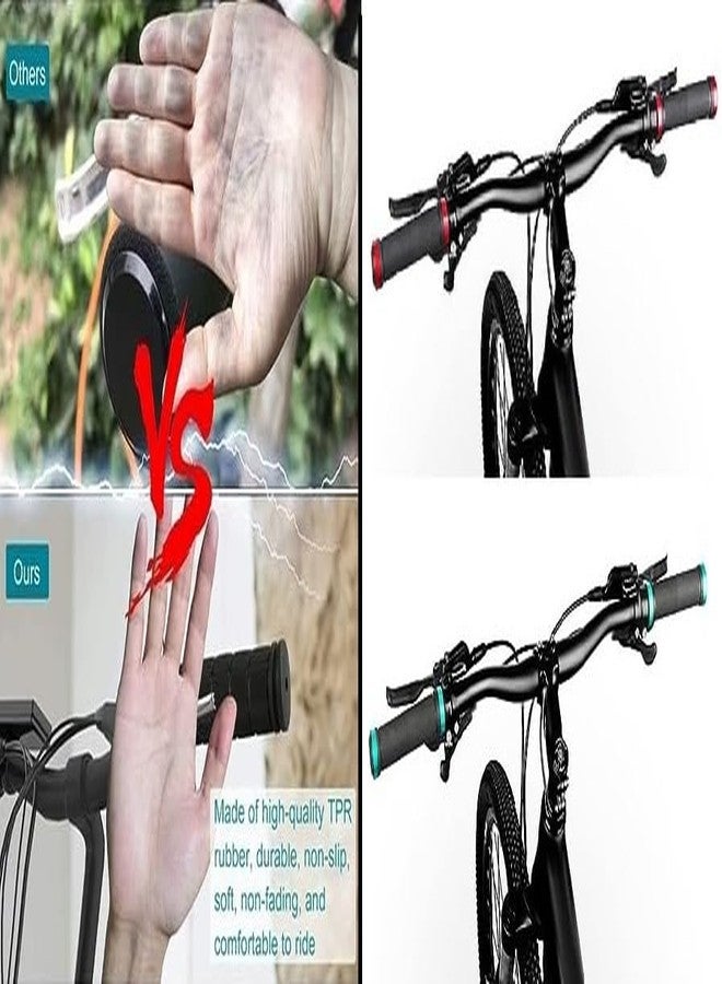 Ilsha® Pair Cycling Lock-on Anti-Slip Bicycle Handlebar Handle Grip for MTB Black (Ring Color May Vary) - Image 4