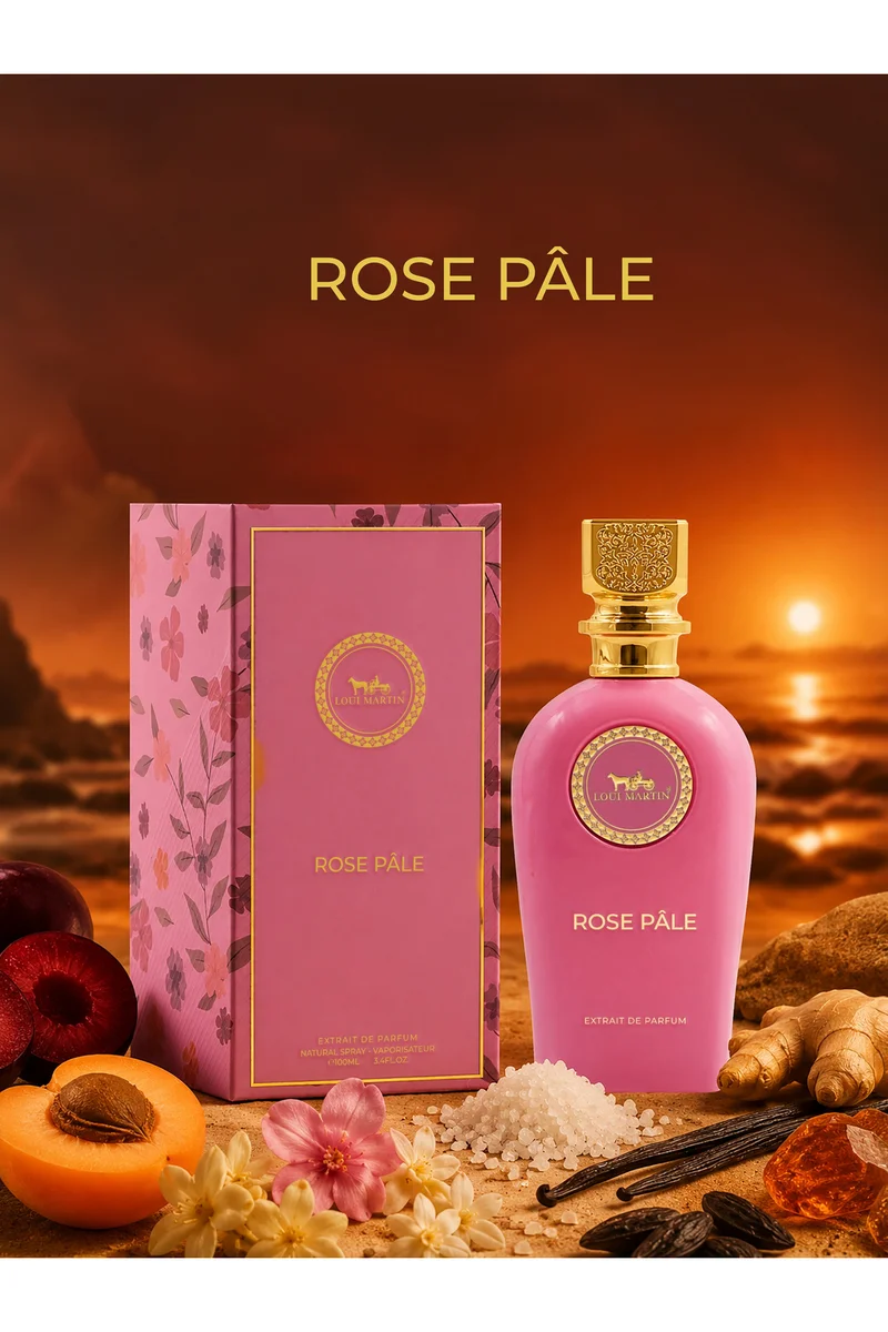 لوي مارتن Rose Pâle Extrait De Parfum 100ml for Women | Elegant Rose Fragrance | Soft Floral & Feminine Perfume
