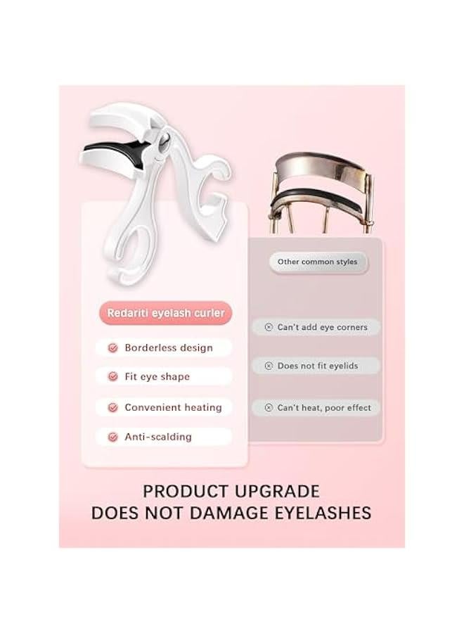 Type-C Heated Eyelash Curler for Instantly Gorgeous Lashes. Get Stunning, Long-Lasting Curls Anytime, Anywhere. Pink Color. - Image 3