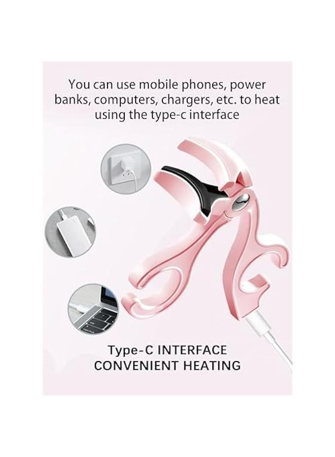 Type-C Heated Eyelash Curler for Instantly Gorgeous Lashes. Get Stunning, Long-Lasting Curls Anytime, Anywhere. Pink Color. - Image 5