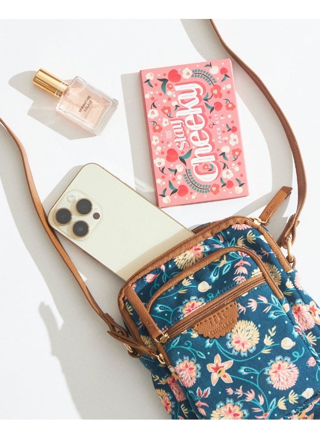 Chumbak - Teal by Chumbak Blue Bloom Wallet  Sling Bag - Image 1