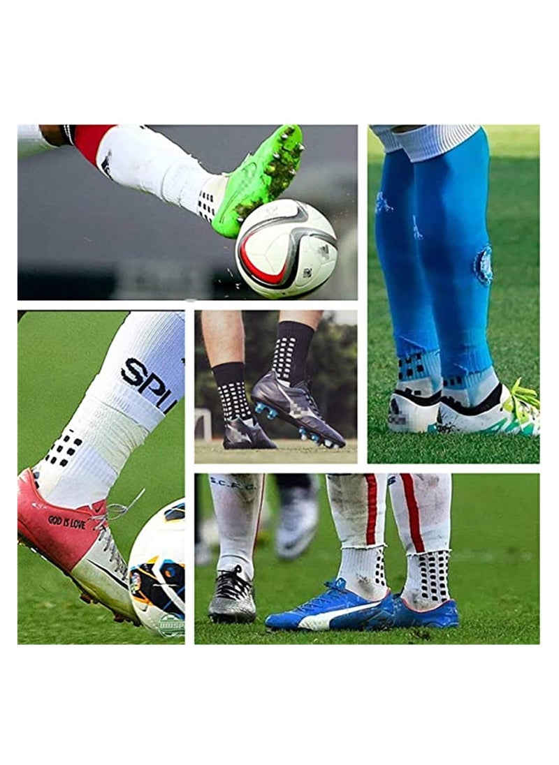 SYOSI - ELECDON 2 Pcs Unisex Non Slip Sport Soccer Socks, Breathable Comfortable Athletic Football Basketball Hockey Sports Grip Socks with Rubber Dots for Men and Women - Image 1