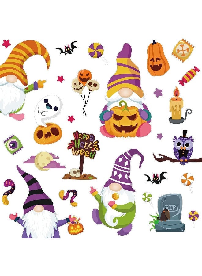 LOKIPA LOKIPA Halloween Gnome Window Clings Decals Decorations - 8 Sheets Window Stickers for Halloween Windows Glass Decorations  - Image 5