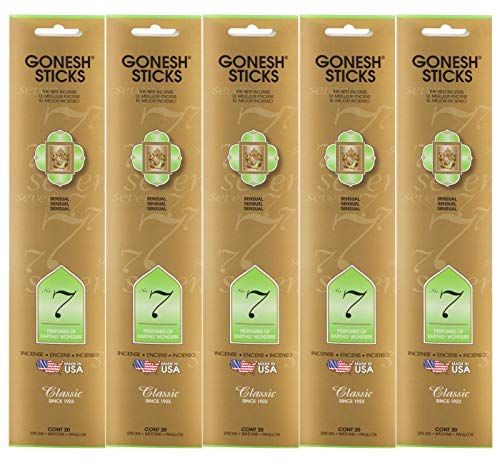 Gonesh Incense Sticks Classic Collection - No. 7 Perfumes of Earthly Wonders 5 Packs (100 Total) - Image 3