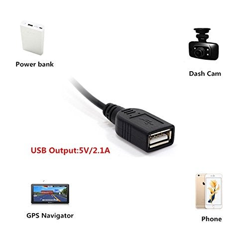 REARMASTER Universal OBD Power Cable for Dash Camera,24 Hours Surveillance/Acc Mode with Switch Button(USB Port) - Image 5