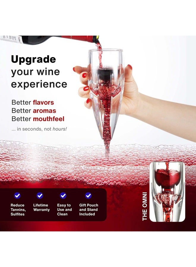 Vintorio Wine Aerator OMNI Edition - Premium Decanter For Wine Lovers - With Gift Travel Pouch - Image 2