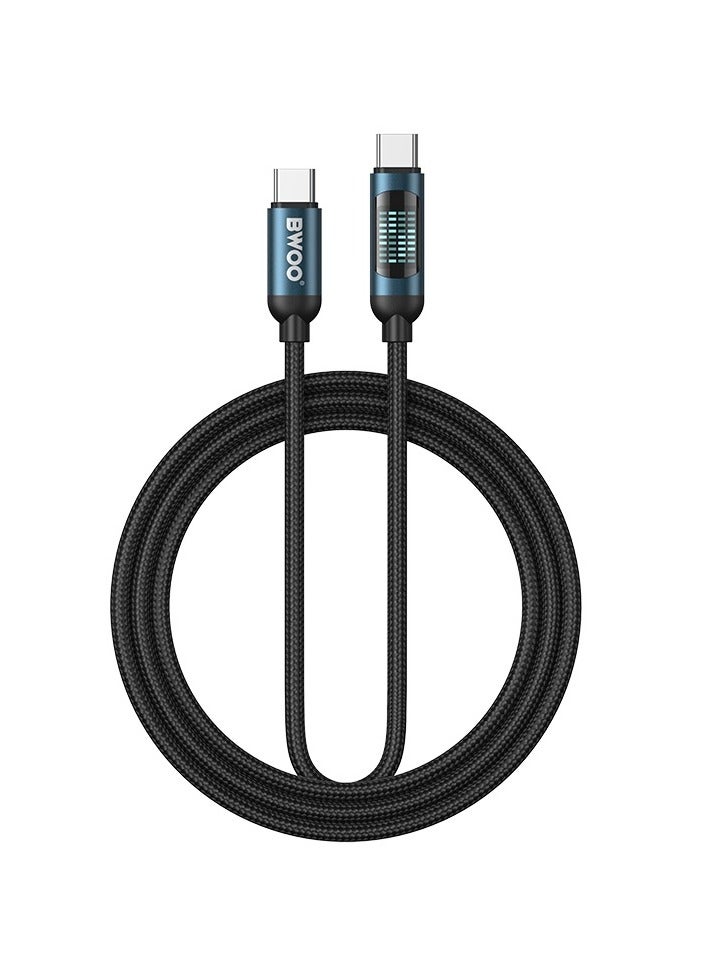 Bwoo Iphone Type C Charging & Data Cable, Type-C to Type-C Charging Cable PD 60W 1M With LED Display for Iphone 16,15,14,13, Samsung, Honor, Huawei, Oppo Etc - Image 2