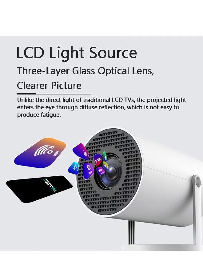 HY300 Smart Portable Projector, Smart 4-Core CPU, 180-Degree Rotation Can Be Projected On The Ceiling  - Image 2