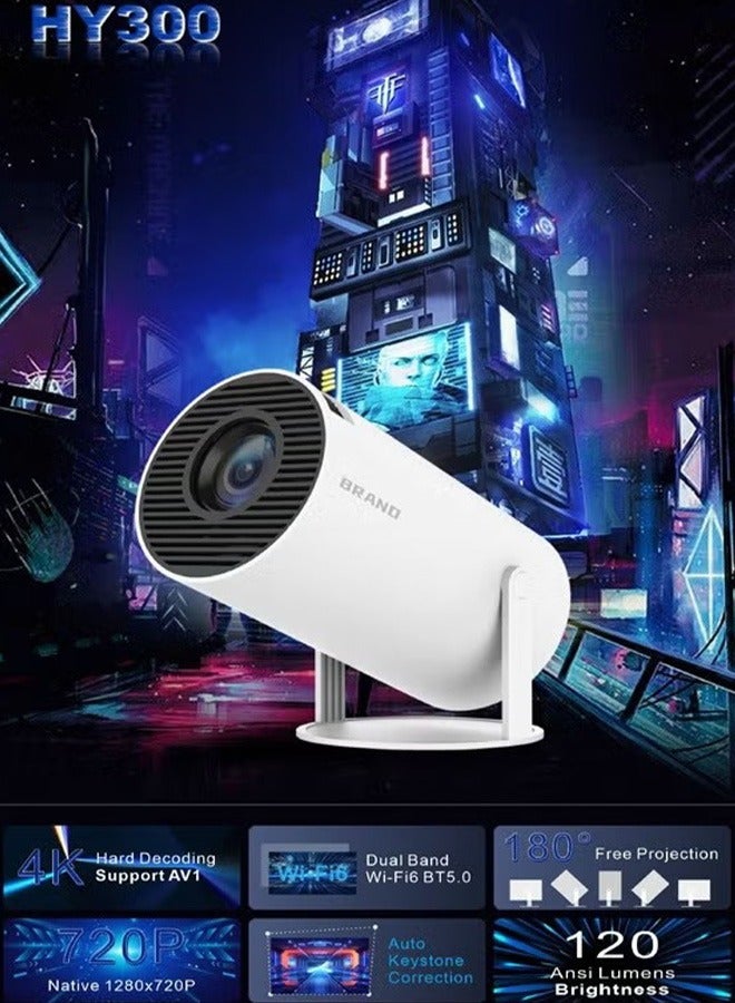 HY300 Smart Portable Projector, Smart 4-Core CPU, 180-Degree Rotation Can Be Projected On The Ceiling  - Image 5