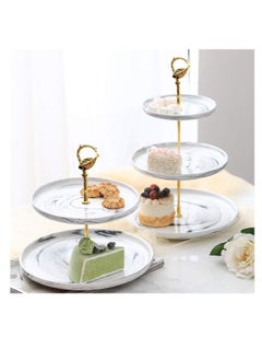 Y&D 5 Sets 3 Tier Cupcake Stand Hardware Handles, Vintage Tray Center Holder Fitting with Screws and Flat Washers for Party Wedding Display (Leaf Golden)  - Image 3
