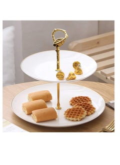 Y&D 5 Sets 3 Tier Cupcake Stand Hardware Handles, Vintage Tray Center Holder Fitting with Screws and Flat Washers for Party Wedding Display (Leaf Golden)  - Image 2