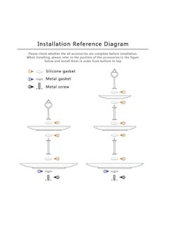 Y&D 5 Sets 3 Tier Cupcake Stand Hardware Handles, Vintage Tray Center Holder Fitting with Screws and Flat Washers for Party Wedding Display (Leaf Golden)  - Image 5