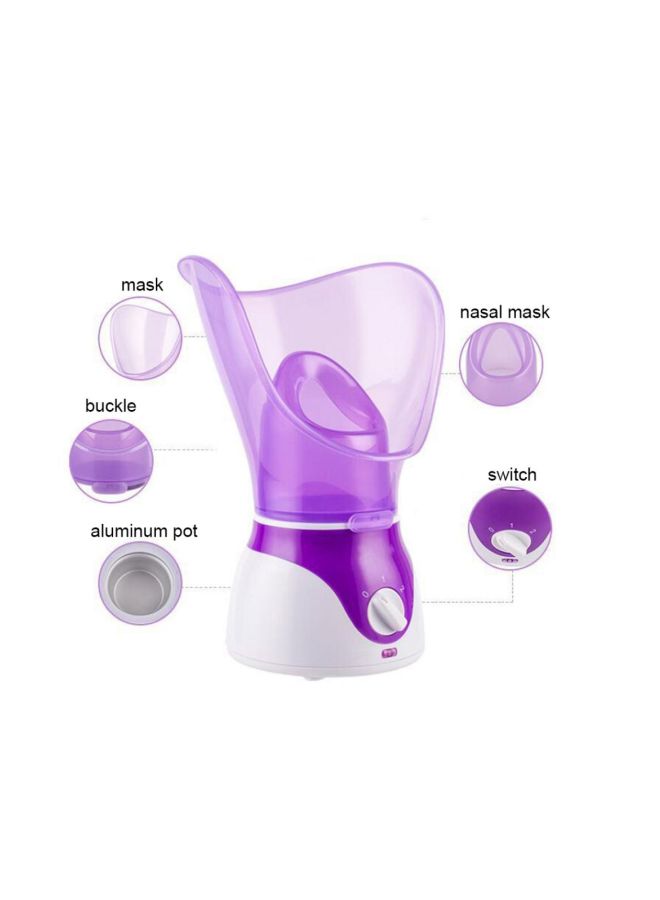 NIBEMINENT Moisturizing Facial Steamer Purple/White 18.6x26.7x16.6cm - Image 5