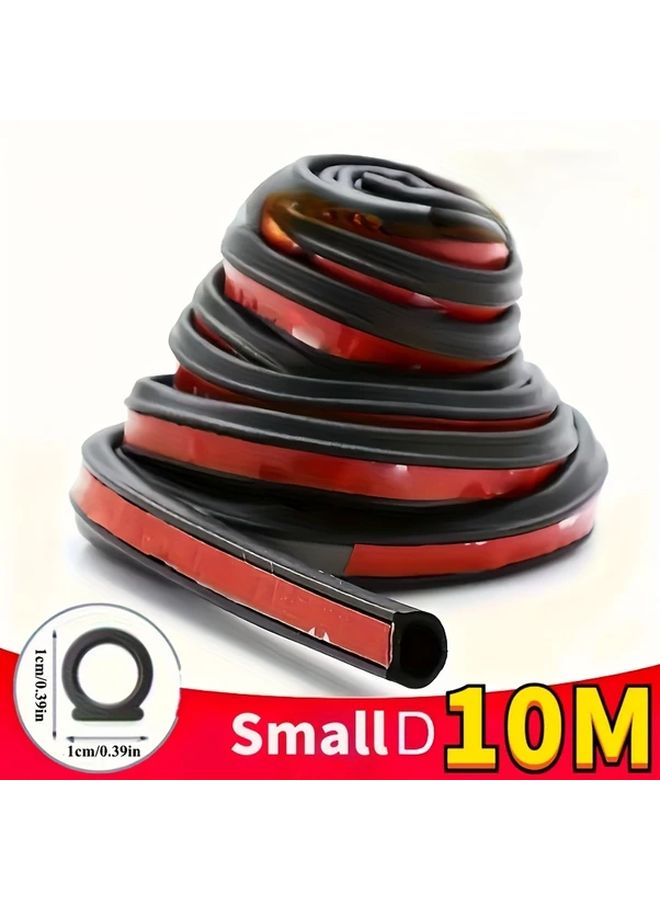 10m D Shape Rubber Seal Strip Waterproof Soundproof Door Edge Guard For Car Truck - Image 1